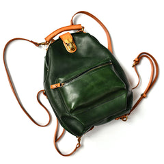 Handmade Womens Tan Leather Doctor Backpack Purse Shoulder Doctor Handbags for Women