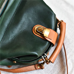 Handmade Womens Tan Leather Doctor Backpack Purse Shoulder Doctor Handbags for Women
