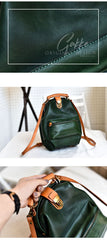 Handmade Womens Tan Leather Doctor Backpack Purse Shoulder Doctor Handbags for Women