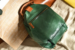 Handmade Womens Tan Leather Doctor Backpack Purse Shoulder Doctor Handbags for Women