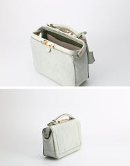 Handmade Womens Green Leather Doctor Handbag Purse Small Side Bag Doctor Purse for Women