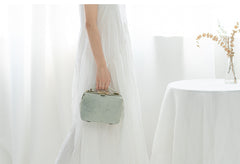 Handmade Womens Green Leather Doctor Handbag Purse Small Side Bag Doctor Purse for Women