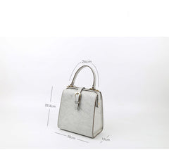Handmade Womens Green Leather Doctor Handbag Side Purse Doctor Purse for Women