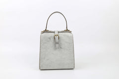 Handmade Womens Green Leather Doctor Handbag Side Purse Doctor Purse for Women