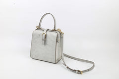 Handmade Womens Green Leather Doctor Handbag Side Purse Doctor Purse for Women