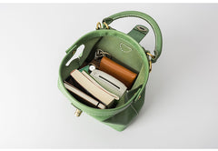 Handmade Womens Green Leather Mini Doctor Handbag Purse Green Shoulder Doctor Bags for Women