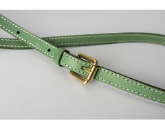 Handmade Womens Green Leather Mini Doctor Handbag Purse Green Shoulder Doctor Bags for Women