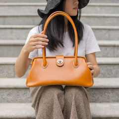 Handmade Womens Leather Doctor Handbag Purse Tan Shoulder Bag Doctor Bags for Women