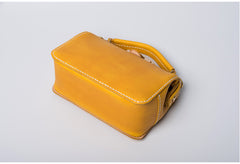 Handmade Womens Red Leather Doctor Handbag Purse Small Side Bag Doctor Bags for Women