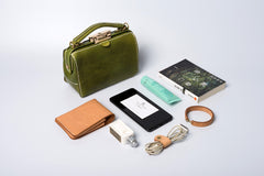 Handmade Womens Red Leather Doctor Handbag Purse Small Side Bag Doctor Bags for Women