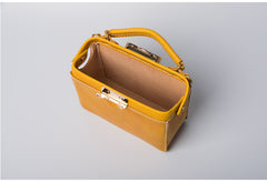 Handmade Womens Red Leather Doctor Handbag Purse Small Side Bag Doctor Bags for Women
