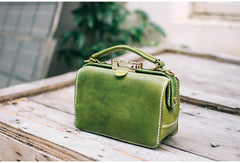 Handmade Womens Yellow Leather Doctor Handbag Purse Small Side Bag Doctor Bags for Women