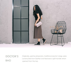 Handmade Womens Green Leather Doctor Handbag Purse Small Side Bag Doctor Bags for Women