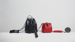 Handmade Womens Red Leather Doctor Handbag Small Side Purses Doctor Purse for Women