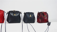 Handmade Womens Red Leather Doctor Handbag Small Side Purses Doctor Purse for Women