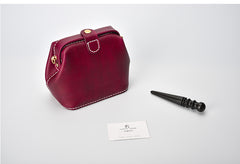 Handmade Womens Green Leather Small doctor Purse shoulder doctor bags for women