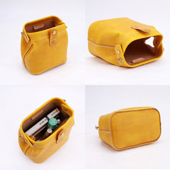 Handmade Womens Blue Leather Small doctor Purse shoulder doctor bags for women