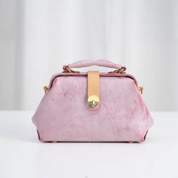 Handmade Womens Vintage Small Leather Doctor Handbag Side Purse Doctor Purse for DB04391044