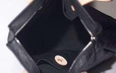 Handmade Black Leather Tote Purses Shoulder Bag Shopper Tote Bag for Women