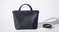 Handmade Black Leather Womens Handbag Fashion Shoulder Bag for Women