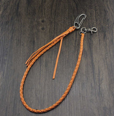 Cool Braided Leather Punk Rock Wallet Chains Biker Trucker Wallet Chain Trucker Wallet Chain for Men