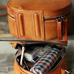 Leather Circle Bag Round Leather Crossbody Bag - Annie Jewel