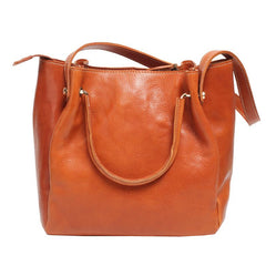 Soft Tan Leather Handbag Women's Satchel Handbags - Annie Jewel