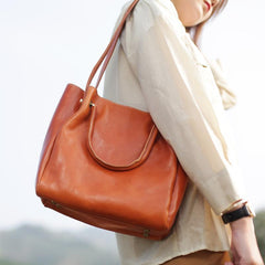 Soft Tan Leather Handbag Women's Satchel Handbags - Annie Jewel