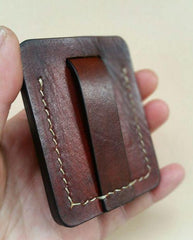Handmade Coffee Leather Classic Zippo Lighter Case Standard Zippo Lighter Holder Pouch For Men