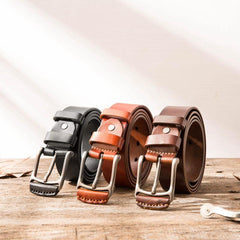 Handmade Cool Leather Mens Belt Leather Belt for Men