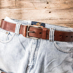 Handmade Cool Leather Mens Belt Leather Belt for Men