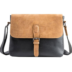 Handmade Cool Leather Mens Small Messengers Bag Shoulder Bags for Men