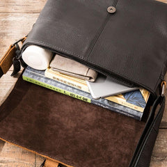 Handmade Cool Leather Mens Small Messengers Bag Shoulder Bags for Men