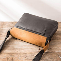 Handmade Cool Leather Mens Small Messengers Bag Shoulder Bags for Men