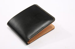 Handmade Cool Leather Womens Mens Bifold Small Wallets billfold Wallet for Men