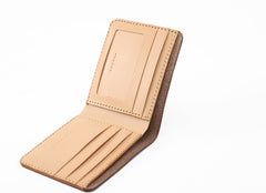 Handmade Cool Leather Womens Mens Bifold Small Wallets billfold Wallet for Men