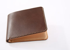 Handmade Cool Leather Womens Mens Bifold Small Wallets billfold Wallet for Men