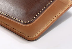 Handmade Cool Leather Womens Mens Bifold Small Wallets billfold Wallet for Men