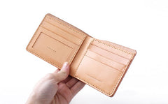 Handmade Cool Leather Womens Mens Bifold Small Wallets billfold Wallet for Men