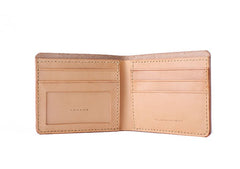 Handmade Cool Leather Womens Mens Bifold Small Wallets billfold Wallet for Men