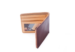 Handmade Cool Leather Womens Mens Bifold Small Wallets billfold Wallet for Men
