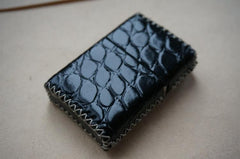 Cool Handmade Camouflage Leather Mens Classic Zippo Lighter Case Standard Zippo Lighter Holder for Men