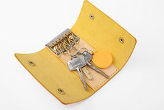 Handmade Cute LEATHER Womens Small Card Key Wallet Leather Key Wallet FOR Women