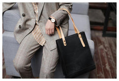 leather tote bags for men Handmade Black Leather Tote Bags for Women Black Leather Work Tote Bag Tote Leather Bags 