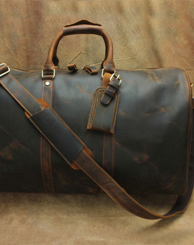 Leather Mens Weekender Bag Travel Bag Duffle Bag Vintage Overnight Bag Bag