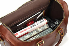 Handmade Genuine Leather MenS Travel Duffle Bag Laptop Weekender Bag Overnight Bag Vintage Shoulder Vintage Bag