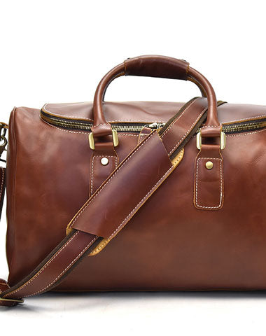 Handmade Genuine Leather MenS Travel Duffle Bag Laptop Weekender Bag Overnight Bag Vintage Shoulder Vintage Bag