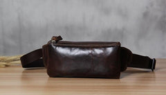 Leather Fanny Pack Mens Waist Bag Hip Pack Belt Bag for Men