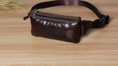 Leather Fanny Pack Mens Waist Bag Hip Pack Belt Bag for Men