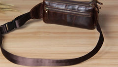 Leather Fanny Pack Mens Waist Bag Hip Pack Belt Bag for Men